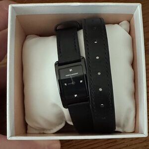 Rebecca Minkoff Black Leather wrap watch